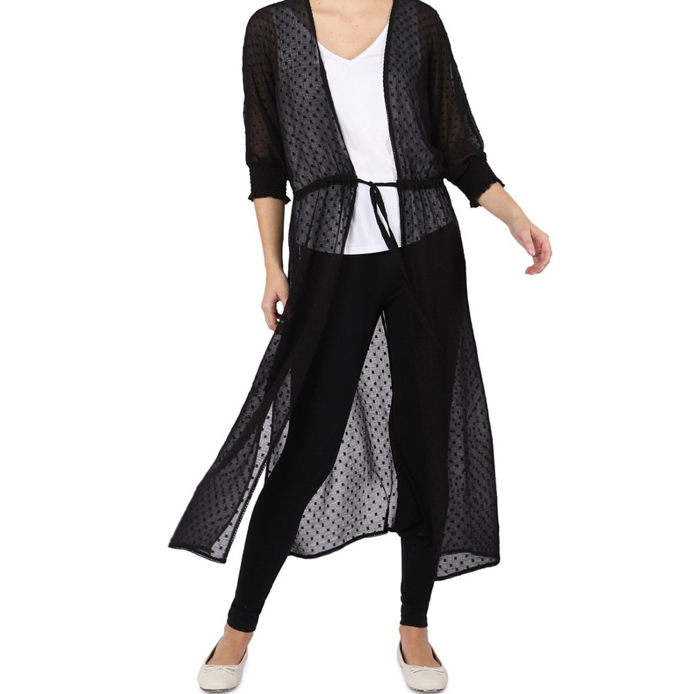 Black Sheer cover up / Kimono